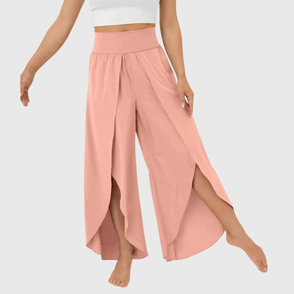 Damenhose Weit Boho Stil mit Schlitz