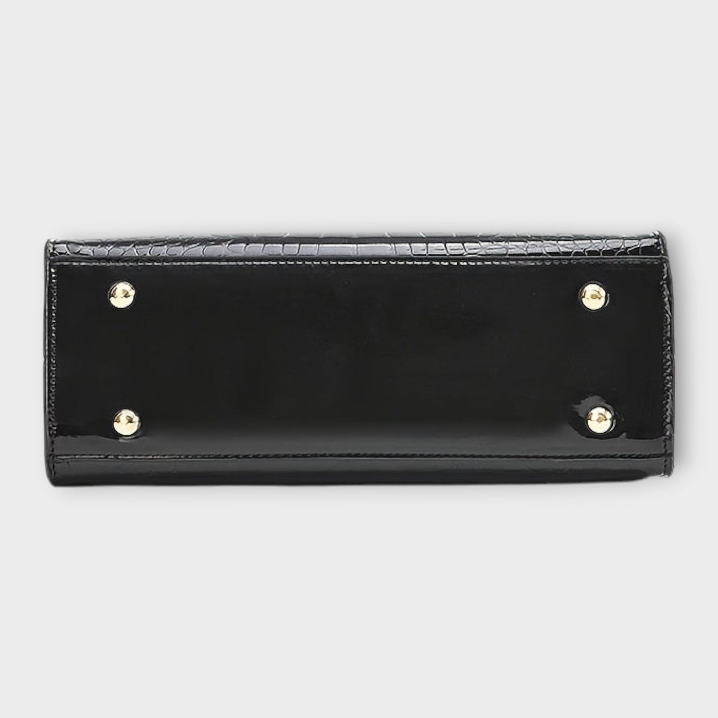 Elegante Damen Handtasche Klassisch Leder Schwarz