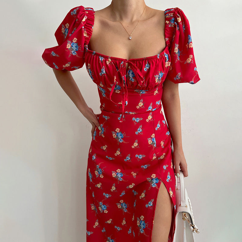 BerlinGlamour bedrucktes Kleid mit offener Schulter