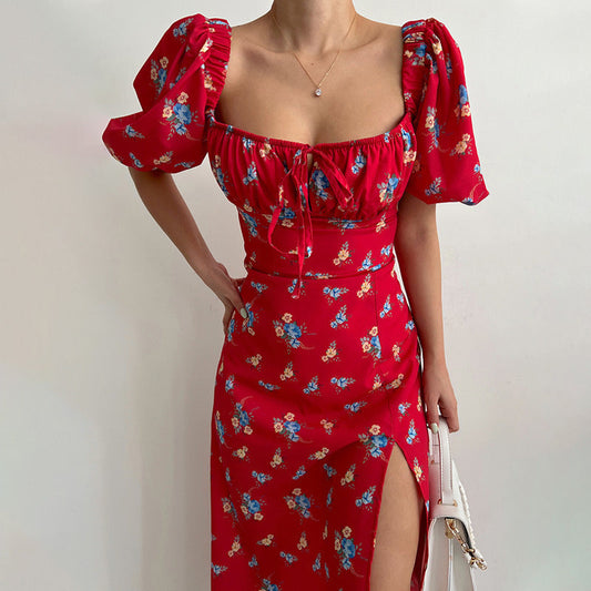 BerlinGlamour bedrucktes Kleid mit offener Schulter