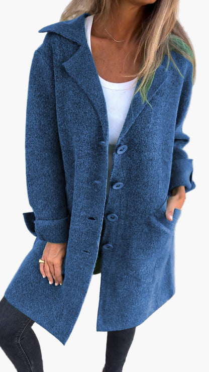 Damen Mantel Relaxed Fit mit Knöpfen Modern
