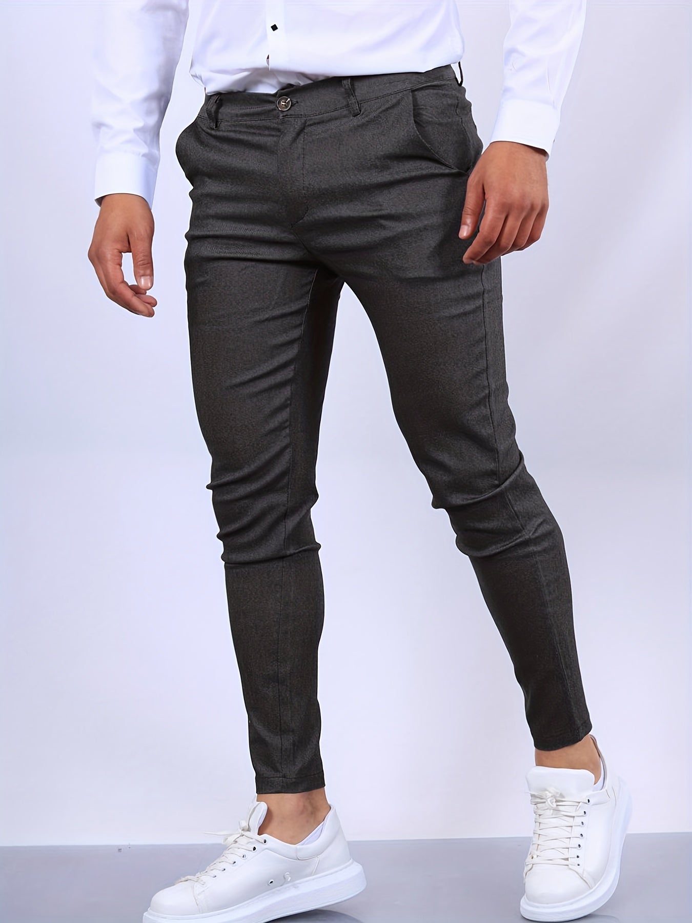 Herren Business-Hosen Elegant Slim Fit