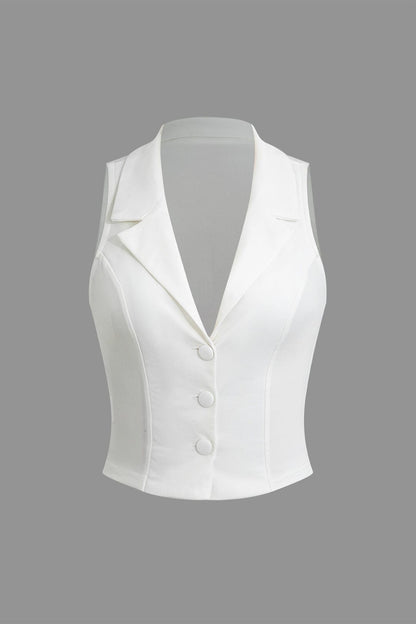 Damen Zweiteiler Set Weste Faltenrock Elegant