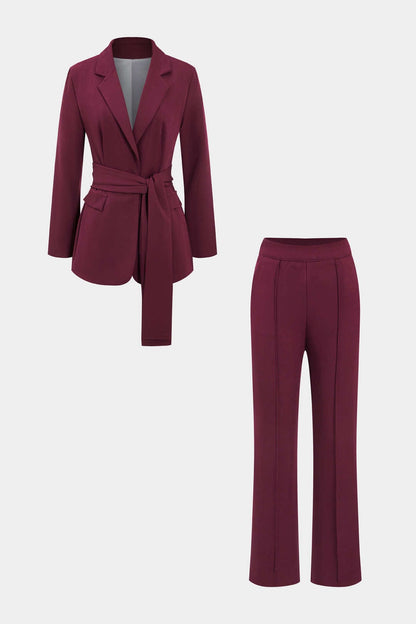 Damen Zweiteiler Set Blazer Hose Elegant