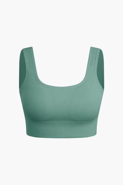 Sport-Set Damen Nahtlos Crop-Top Yoga-Shorts