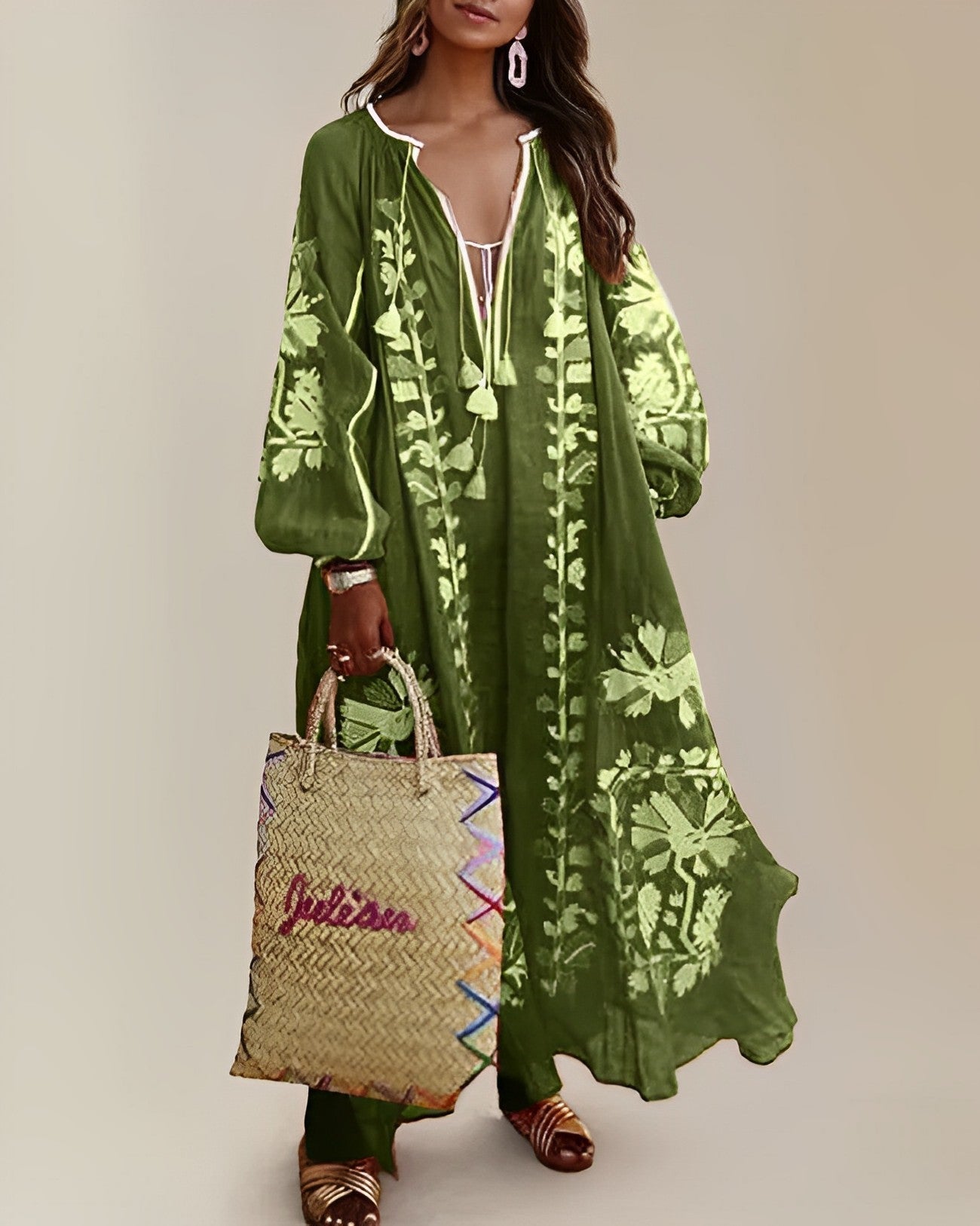 Boho Kleid Retro Chic Großkleibend