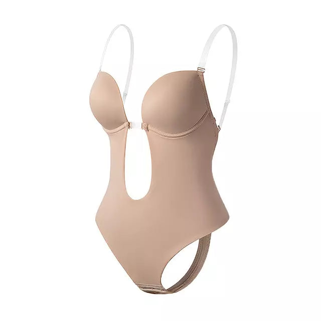 BerlinGlamour | Körperformender V-Ausschnitt Bodysuit Frauen