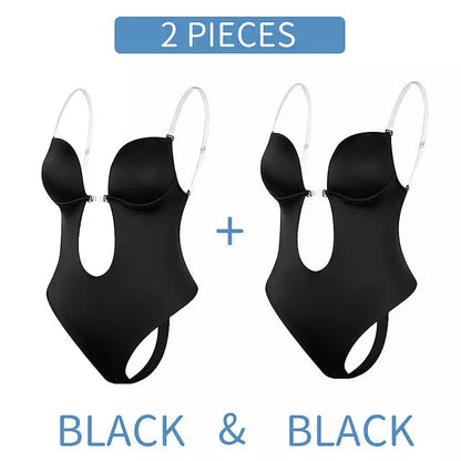 BerlinGlamour | Körperformender V-Ausschnitt Bodysuit Frauen