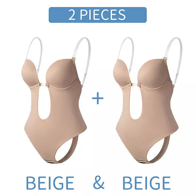 BerlinGlamour | Körperformender V-Ausschnitt Bodysuit Frauen