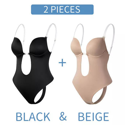 BerlinGlamour | Körperformender V-Ausschnitt Bodysuit Frauen