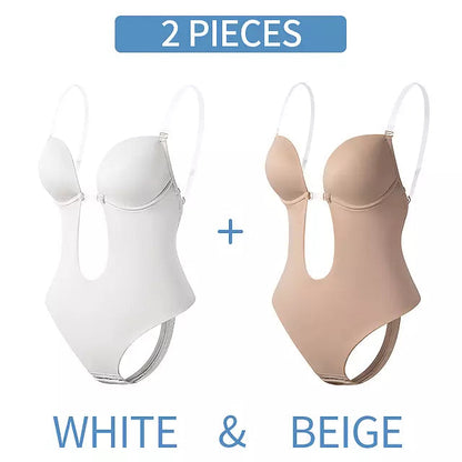 BerlinGlamour | Körperformender V-Ausschnitt Bodysuit Frauen