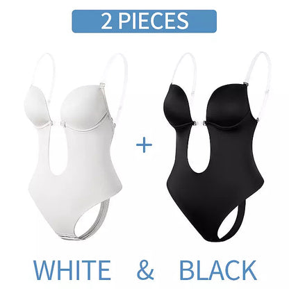 BerlinGlamour | Körperformender V-Ausschnitt Bodysuit Frauen
