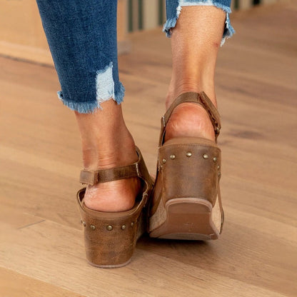 Leder Sandalen Damen Sommer Schuhe