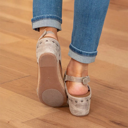 Leder Sandalen Damen Sommer Schuhe