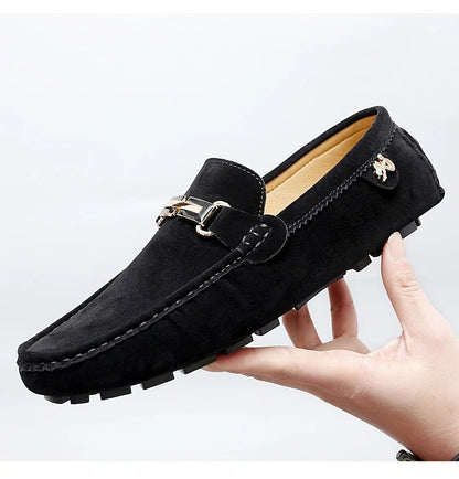 Bequeme Herren Mokassins aus Wildleder Schuhe