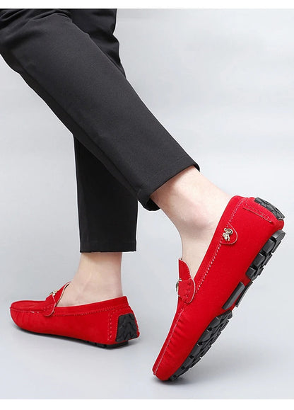 Bequeme Herren Mokassins aus Wildleder Schuhe