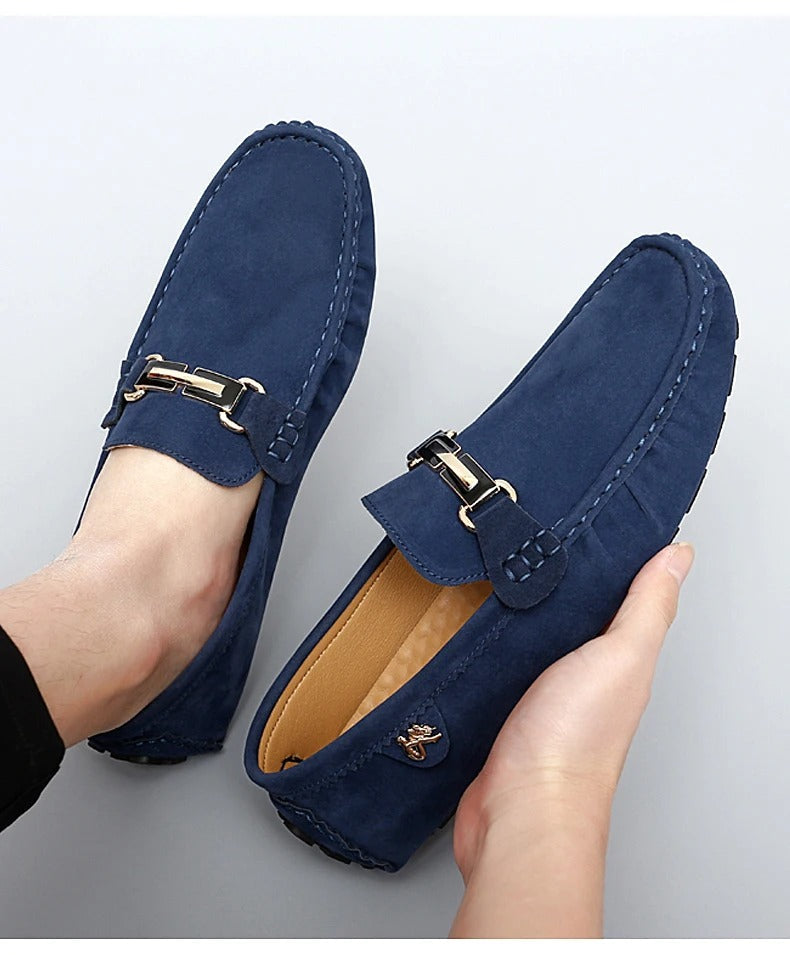 Bequeme Herren Mokassins aus Wildleder Schuhe