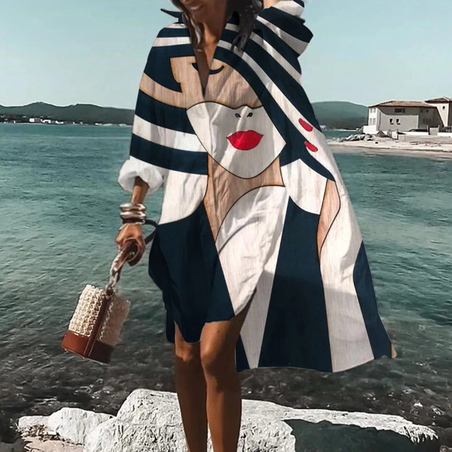 Damen Sommerkleid Leicht Lässig Kurz