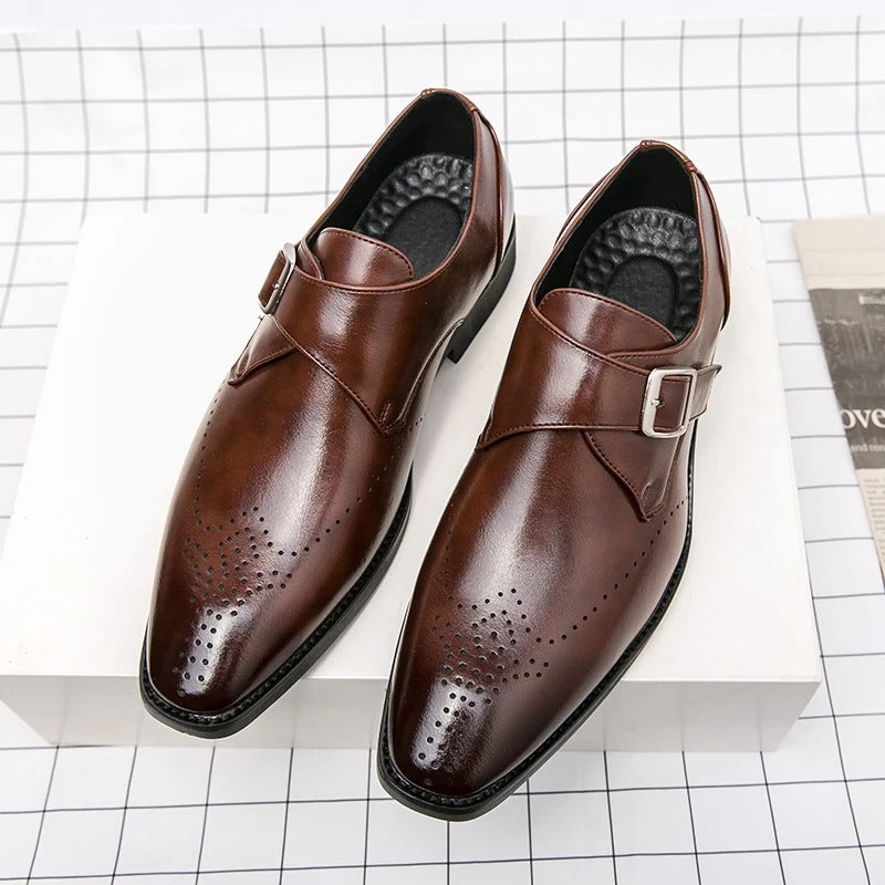 Leder Anzugschuhe Herren Hochwertig Schwarz
