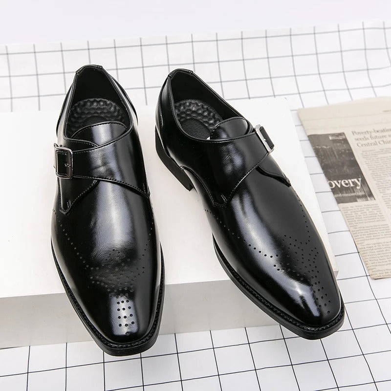 Leder Anzugschuhe Herren Hochwertig Schwarz