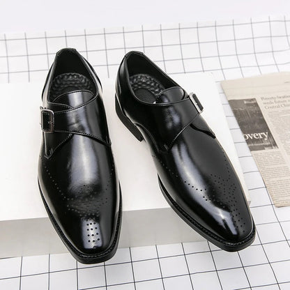 Leder Anzugschuhe Herren Hochwertig Schwarz