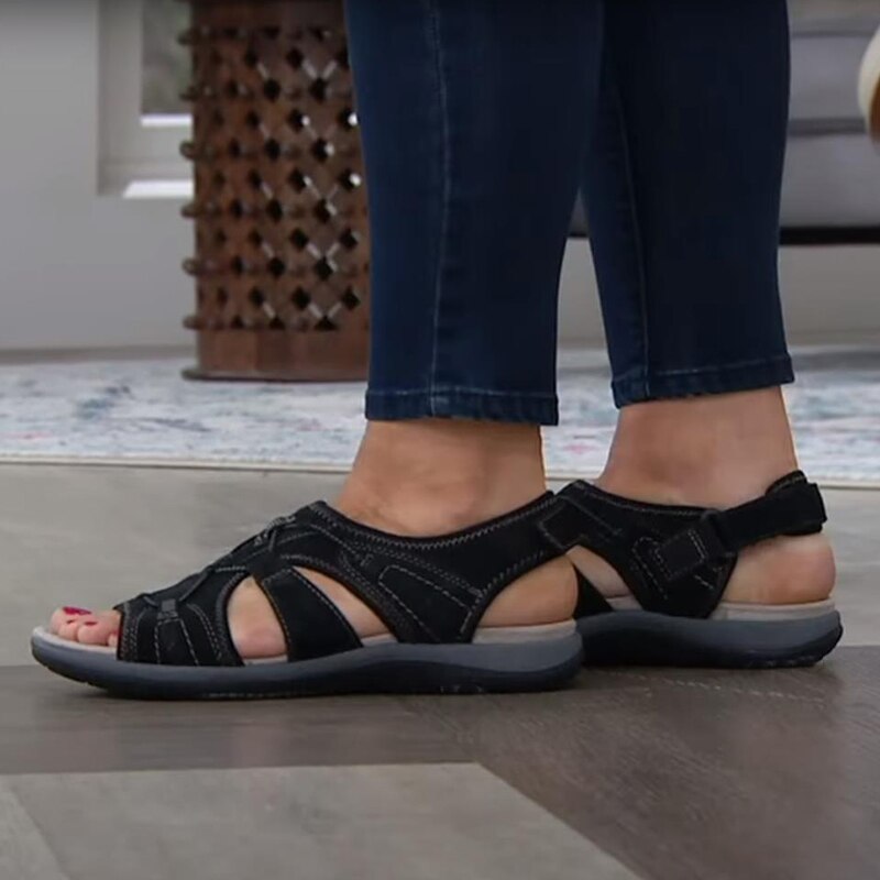 Sommersandalen mit Fußgewölbeunterstützung Bequem Verstellbar