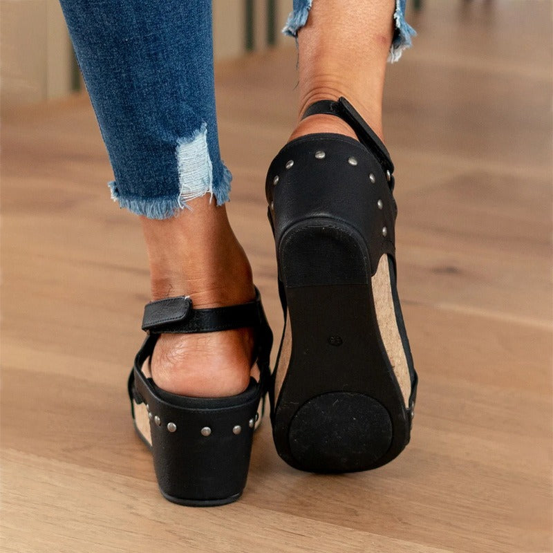 Leder Sandalen Damen Sommer Schuhe
