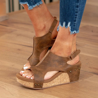 Leder Sandalen Damen Sommer Schuhe