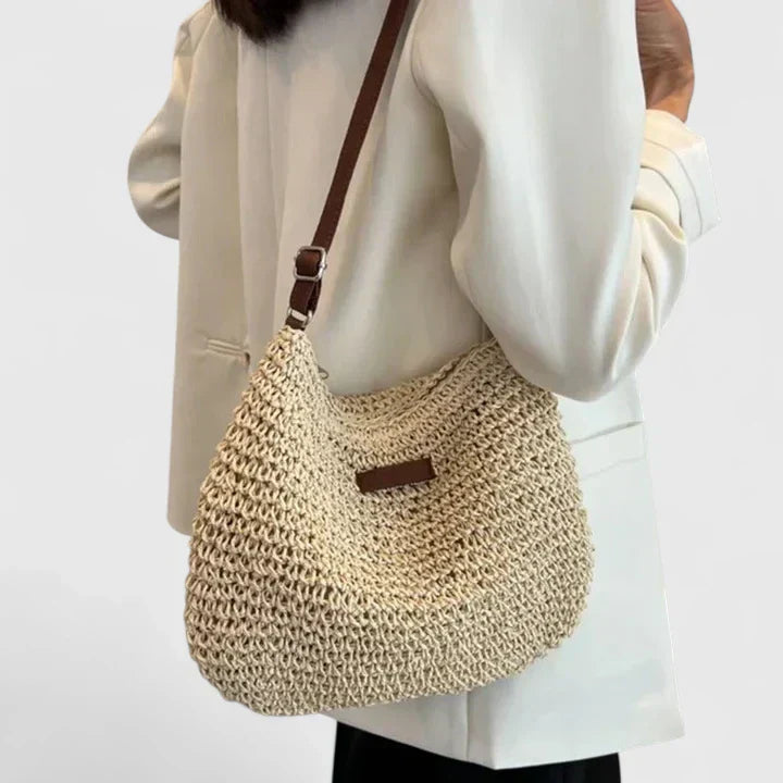 Damen Schultertasche Leder Natürlich Elegант - BerlinGlamour