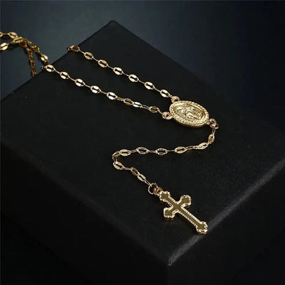 Elegante Rosenkranz Kette Damen Schmuck