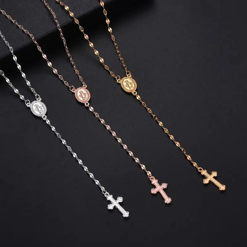 Elegante Rosenkranz Kette Damen Schmuck