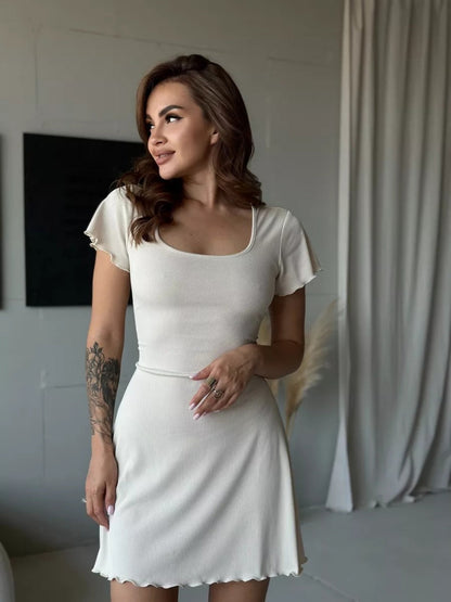 Lässiges Sommerkleid Frauen Mode