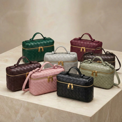 Geflochtene Crossbody Tasche Goldene Details Frauen - BerlinGlamour