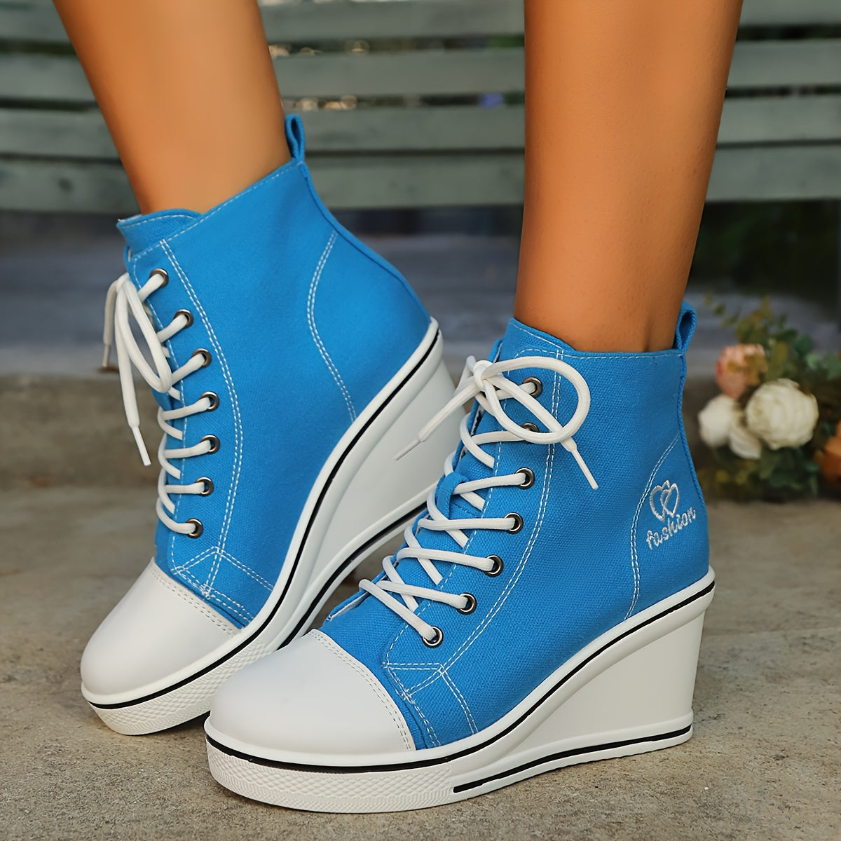 Stiefeletten Damen Einfach Liebesmotiv Sneaker
