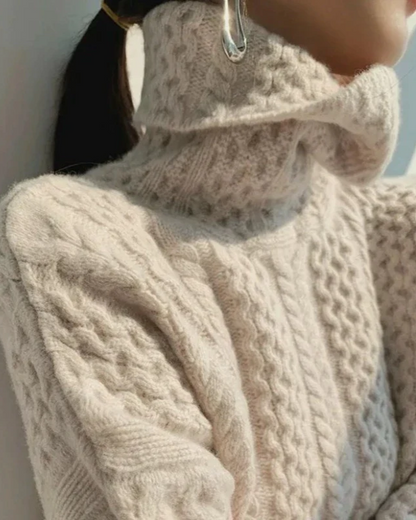 Weicher Strickpullover Rollkragen Warm Chunky