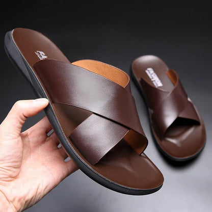 Bequeme Ledersandalen Rutschfest Sommer