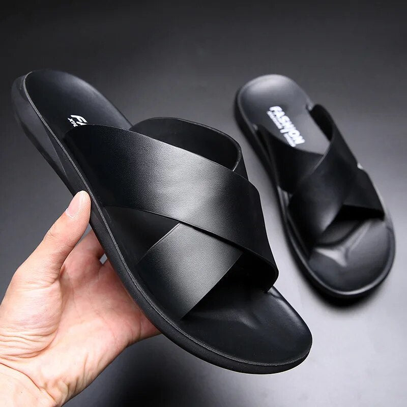 Bequeme Ledersandalen Rutschfest Sommer