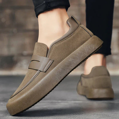 Bequeme Wildleder Loafer Schuhe Damen Modern