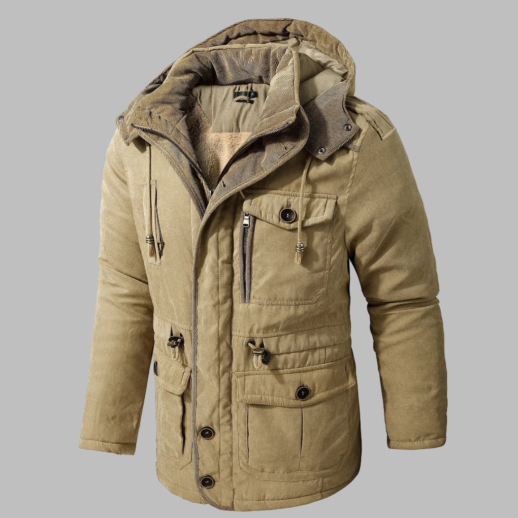 Herren Winterjacke Warm mit Vielen Taschen