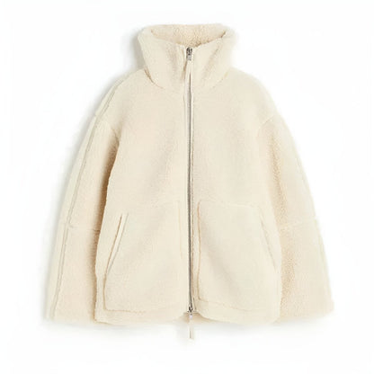 Teddy Fleece Jacke Damen Weich Warm Winter