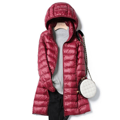 Damen Wintermantel Lang Modern Schwarz