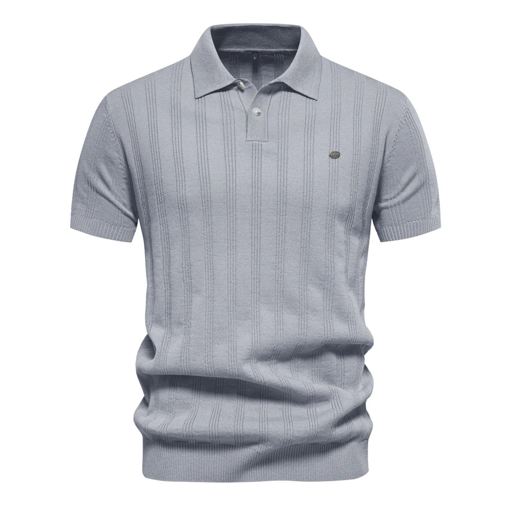 Poloshirt Streifenmuster Gestrickt Modern