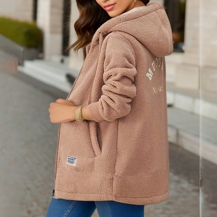 Stilvolle Fleecejacke Teddyjacke Damen Warm