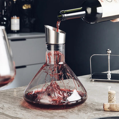 Weindekanter 1500ml Edelstahl Belüftung Modern