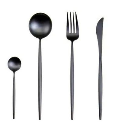 Edelstahl Besteck Set 24 Teile Gold Silber Luxus