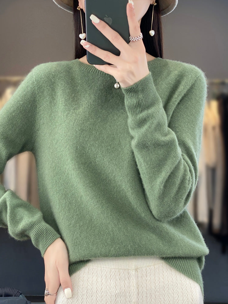 Damen Strickpullover Klassisch Langarm Elegannt - BerlinGlamour
