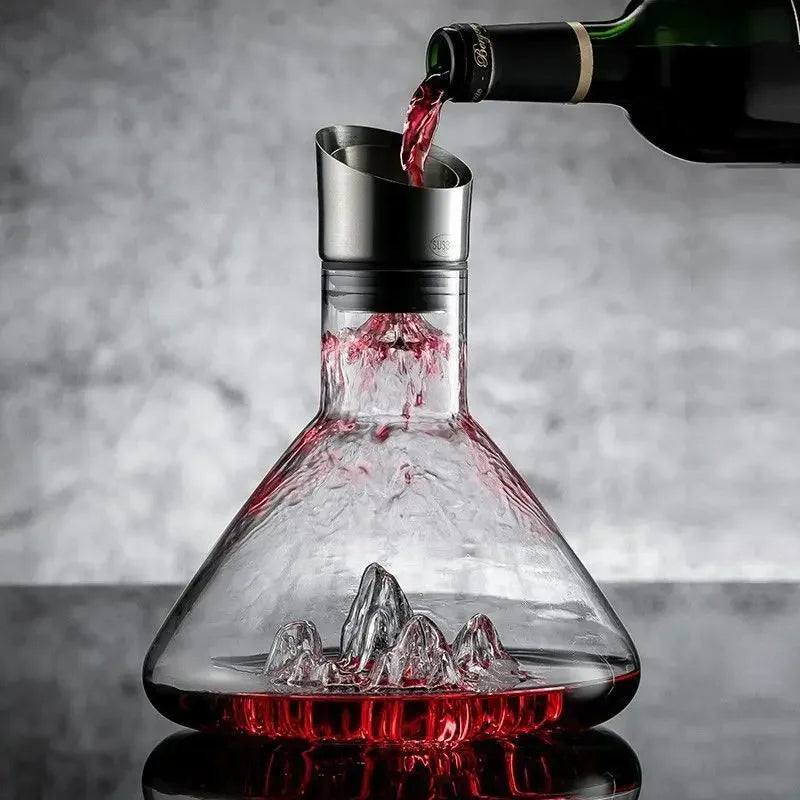 Weindekanter 1500ml Edelstahl Belüftung Modern - BerlinGlamour