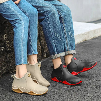 Wasserdichte Gummistiefel Damen Grün Schuhe