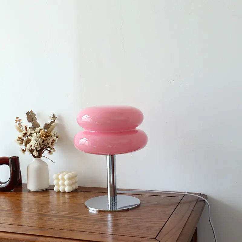 Moderne Glas Tischlampe LED Dimmbar Schlafzimmer