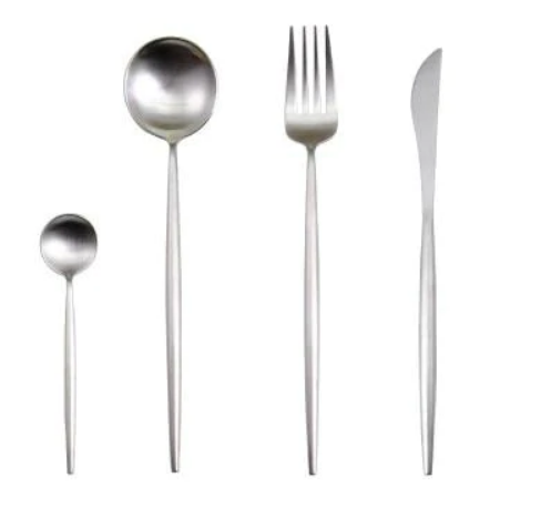 Edelstahl Besteck Set 24 Teile Gold Silber Luxus